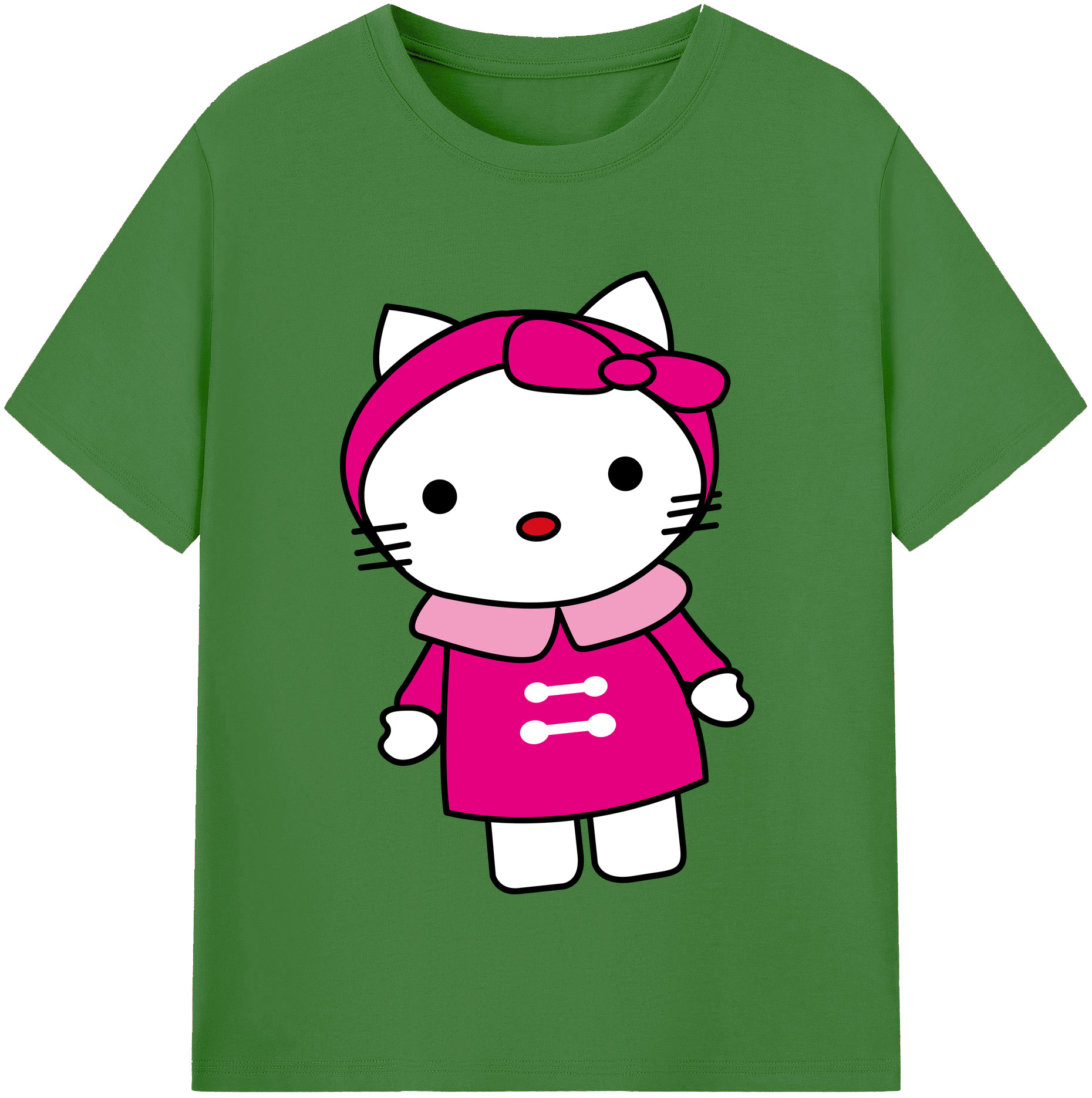 （画像用） Hello Kitty ハローキティ レディースカジュアルプリントTシャツ（綿100％）